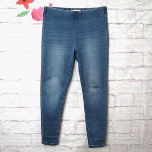 Soft Surroundings Supremely Soft Pull On Skinny Jeans Crawford Wash - Size L